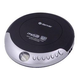 Discman z funkcją automatycznego wznawiania i anti-shock czarno-srebrny