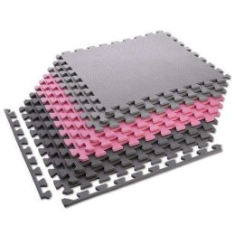 Mata puzzle Multipack One Fitness MP10 różowo-szare 9 elementów 10 mm