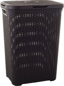Kosz CURVER Natural Style 189206 (60l; 1 komora; kolor ciemnobrązowy)