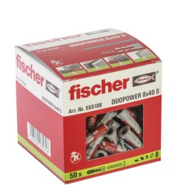 Fischer DUOPOWER 8 x 40 S 50 szt. Kotwa rozprężna 40 mm